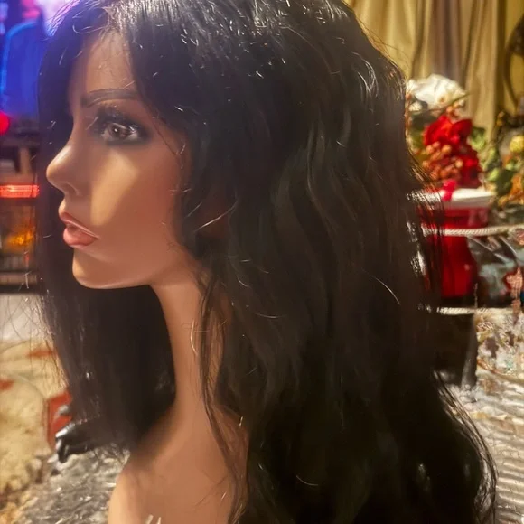 Black Virgin Hair Wig. 100% human hair 26”, 200 density, 13 x 6 lace - Picture 2 of 8
